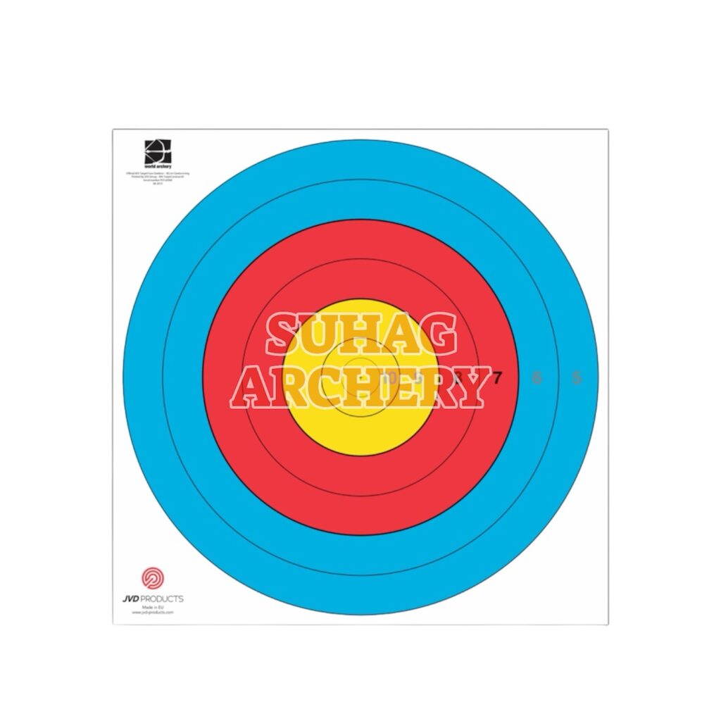 JVD Target Face FITA 80 cm Centre 6-Ring JVD 80 cm 6 Ring Target Face World Archery Compound Target Face JVD Compound Target Face 80 cm Centre 6 Ring Target