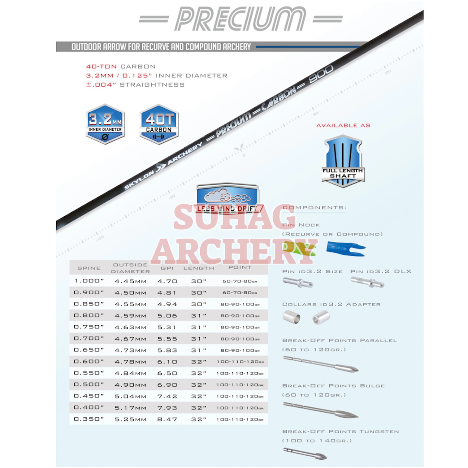 SKYLON | PRECIUM | ARROWS |1Dozen Pack|