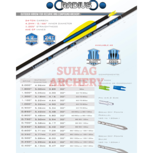 SKYLON | RADIUS | CARBON ARROWS WITH POINTS (1Dozen Pack)