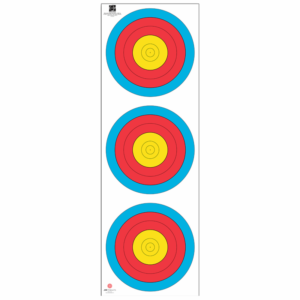 JVD Target Face FITA 3x20 cm Vertical JVD 3x20 cm Vertical Target Face World Archery Indoor Triple Spot Target JVD Indoor Archery Target Face FITA 3 Spot Vertical Target Face
